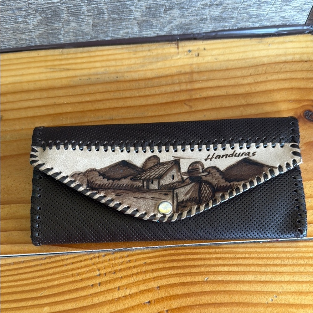 Handcrafted Black and Tan Wallet